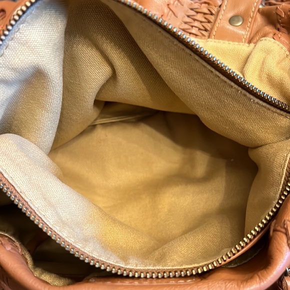 ISABELLA FIORE Brown Braided Soft Italian Leather Hobo Shoulder Bag - Picture 10 of 10